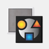 MI cryptic logo magnet nieuwe versie Magneet (Voorkant / Achterkant)