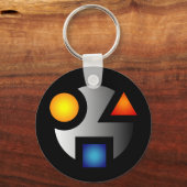 MI cryptische logo sleutelhanger (Voorkant)