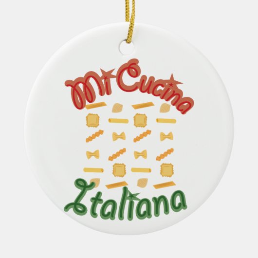 Mi Cucina Italiana Keramisch Ornament (Voorkant)