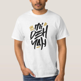 Mi Deh Yah Rasta Gezegde Graffiti Label Stijl Regg T-shirt
