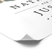 Mi-été Floral Mariage Affiche de bienvenue (Coin)