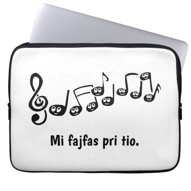 Mi fajfas deel. laptop sleeve (Voorkant)
