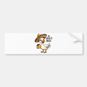 Mi Goose naar tacos Leuke Mexicaanse Taco Liefhebb Bumpersticker