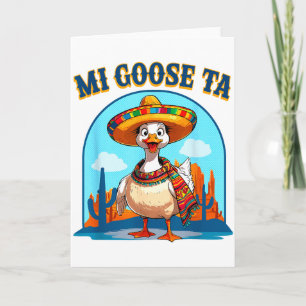 Mi Goose Ta Grappige Fiesta Goose Puns Shirt Sombr Kaart