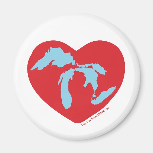 MI Heart Magnet (Devant)