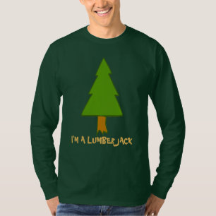 MI is een Lumberjack met Boom, bewerkt tekst T-shirt