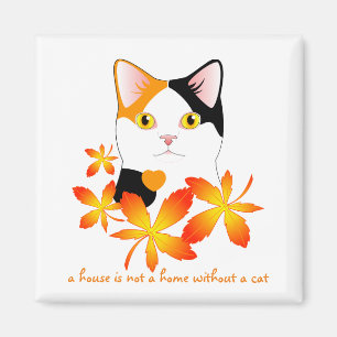 Mi-Ke Japanse Bobtail Cat Maple blaast Cute Art Magneet
