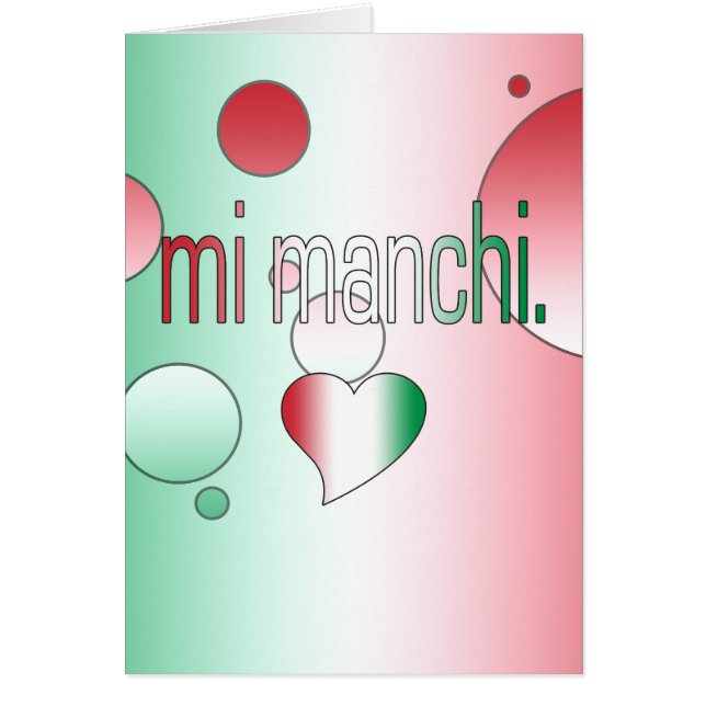 Mi Manchi. Pop van Italiaanse vlag (Voorkant)