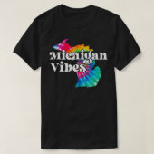 MI Michigan Vibes Rainbow Tie Dye Michigan T-shirt (Design voorkant)