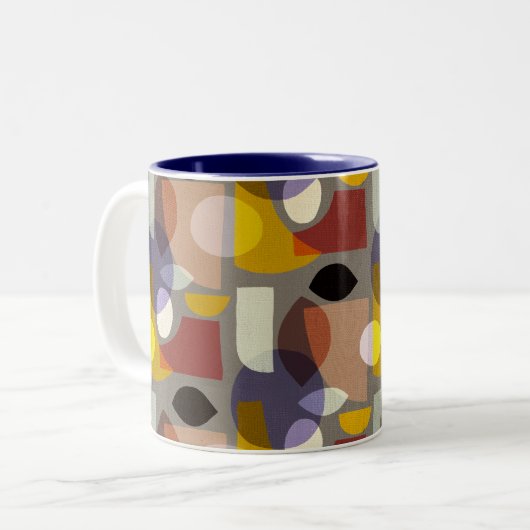 Mi-mod abstrait formes mug (Devant gauche)