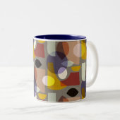 Mi-mod abstrait formes mug (Devant droit)