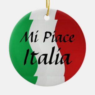 Mi Piace Italia Italiaanse vlag Keramisch Ornament