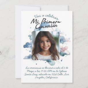Mi Primera Comunión con foto Spaanse Waterverf Kaart
