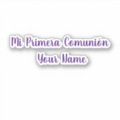Mi Primera Comunion Customize name vinyl sticker (Devant)