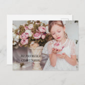 MI PRIMERA COMUNION UITNODIGING BRIEFKAART (Voorkant / Achterkant)