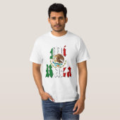 MI RAZA Mexicaanse vlag T-shirt (Voorkant volledig)