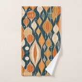 Mi-Siècle Atomique gouttes Ochre Moderne Rétro (Serviette à main)