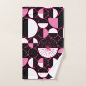 Mi-siècle Cercles modernes Moitié rose noir (Serviette à main)