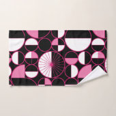 Mi-siècle Cercles modernes Moitié rose noir (Serviette à main)