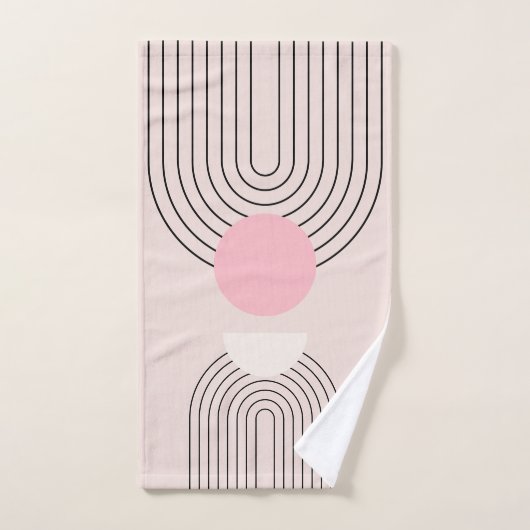 Mi-Siècle Moderne 06 Arche Boho Rose Bleu (Serviette à main)