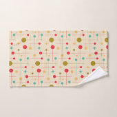 Mi-siècle Moderne Abstrait Motif 29 Crème (Serviette à main)