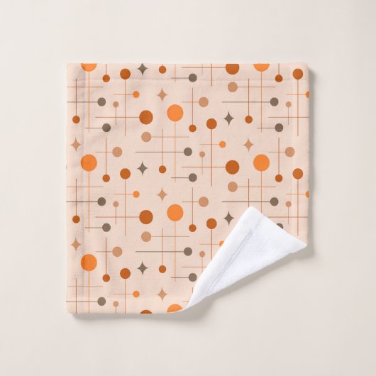 Mi-siècle moderne Abstrait Motif 29 Terre (Gant de toilette)