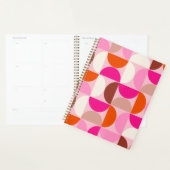 Mi-siècle Moderne Abstrait Motif rose orange (Devant avec enveloppe)