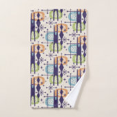 Mi-siècle moderne âge atomique Motif Abstrait (Serviette à main)