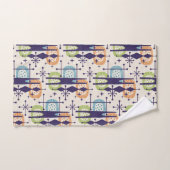 Mi-siècle moderne âge atomique Motif Abstrait (Serviette à main)