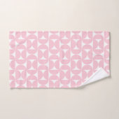 Mi-Siècle Moderne Bébé rose et blanc Motif (Serviette à main)