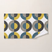 Mi-siècle moderne bleu jaune Gunmetal (Serviette à main)