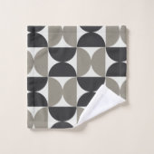 Mi-siècle moderne gris et gris-métal (Gant de toilette)