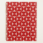 Mi-siècle moderne Motif Abstrait Rouge<br><div class="desc">Motif moderne rétro du milieu du siècle - formes géométriques abstraites - motif minimaliste en rouge.</div>