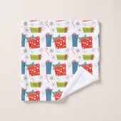 Mi-siècle moderne Noël présent & Sucre de canne (Gant de toilette)