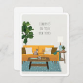 Mi-siècle moderne Nouvelle carte d'accueil (Devant / Derrière)