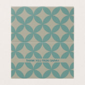 Mi-Siècle Moderne Rétro Minuscule Merci Cartes de (Outside Unfolded)