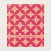 Mi-Siècle Moderne Rétro Minuscule Merci Cartes de  (Outside Unfolded)