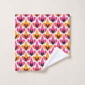 Mi-siècle Moderne RETRO Motif Floral Monogramme (Gant de toilette)