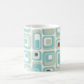 Mi-Siècle Moderne Retro Rectangles Custom Mug (Centre)