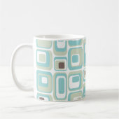 Mi-Siècle Moderne Retro Rectangles Custom Mug (Gauche)