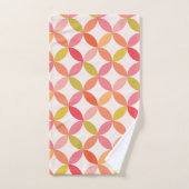 Mi-siècle moderne rose rouge orange Cercles (Serviette à main)