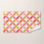 Mi-siècle moderne rose rouge orange Cercles (Serviette à main)