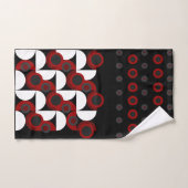 Mi-siècle moderne rouge, noir et gris (Serviette à main)