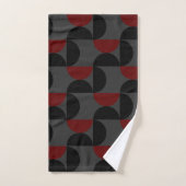 Mi-siècle moderne rouge noir et gris (Serviette à main)