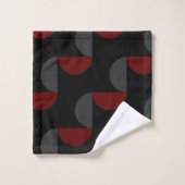 Mi-siècle moderne rouge noir et gris (Gant de toilette)