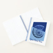 Mi-siècle moderne Spiral Shell Ocean Blue Journal (Intérieur)