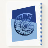 Mi-siècle moderne Spiral Shell Ocean Blue Journal (Dos)