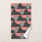 Mi-siècle Pêche moderne et gris (Serviette à main)