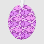 Mi-siècle Poisson moderne, orchidée et violette (devant)