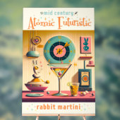 Mi-siècle Rétro atomique Futuriste Martini Rabbit (Neutre)